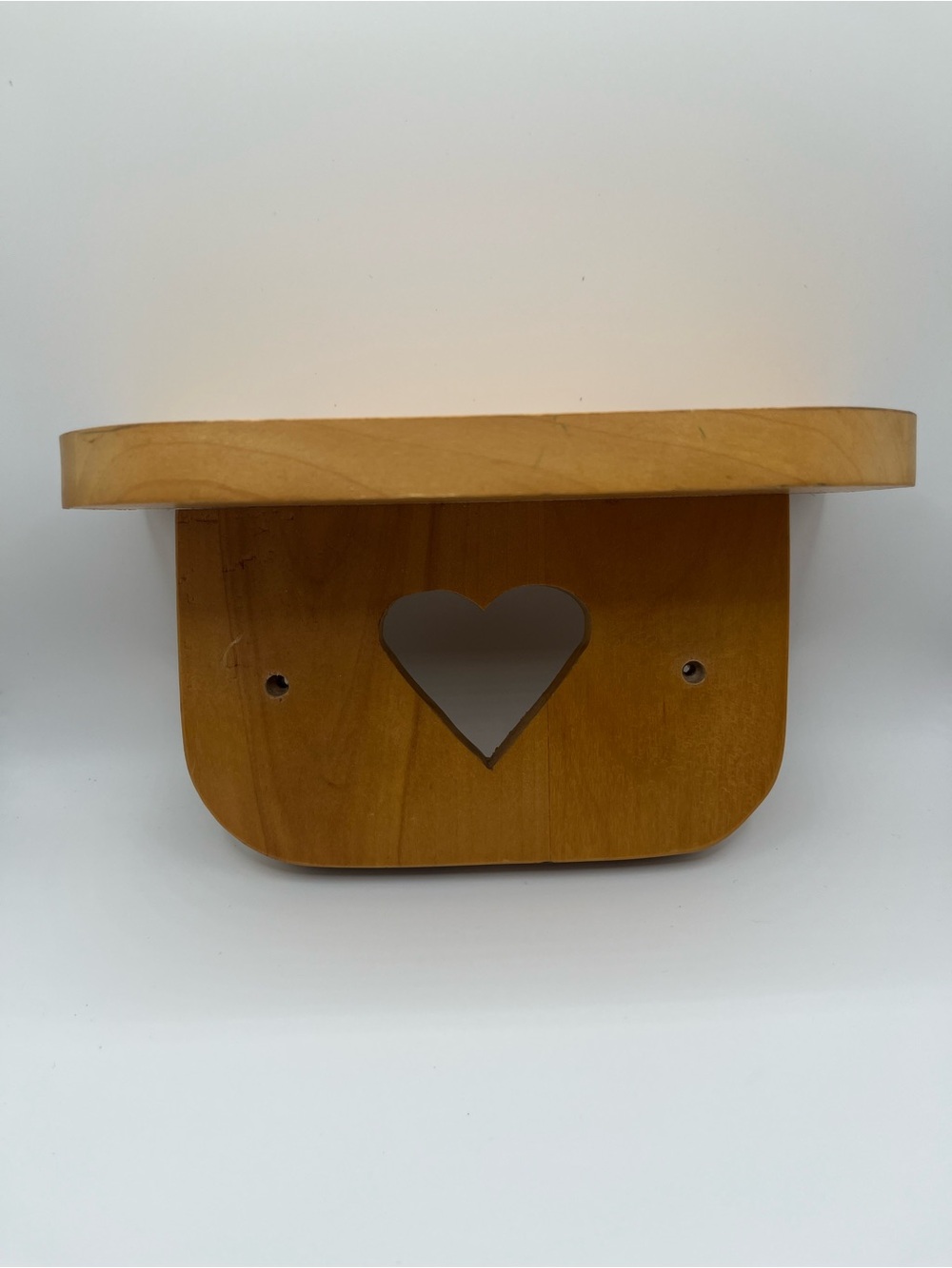 Vintage Mini Country Wooden Wall Shelf Heart Accent Cottagecore 7”